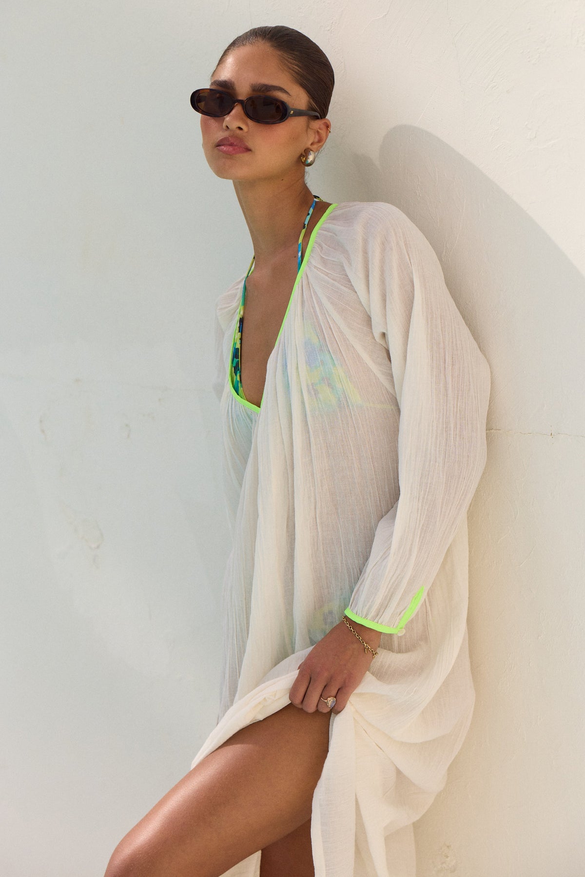 This is an image of Gaia Dress - RESA featuring a model wearing the dress