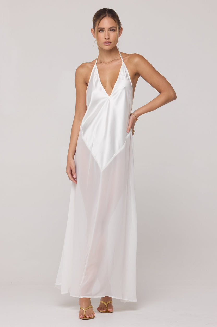 Goddess Maxi Dress in White – RESA