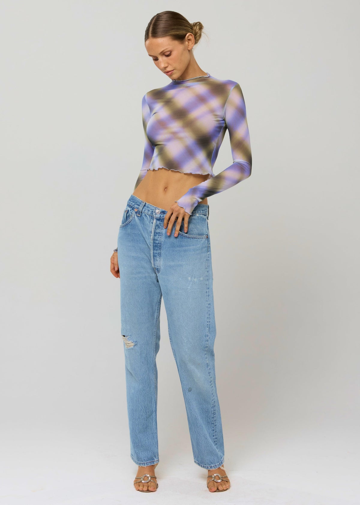 This is an image of Ida Top in Blur - RESA featuring a model wearing the dress