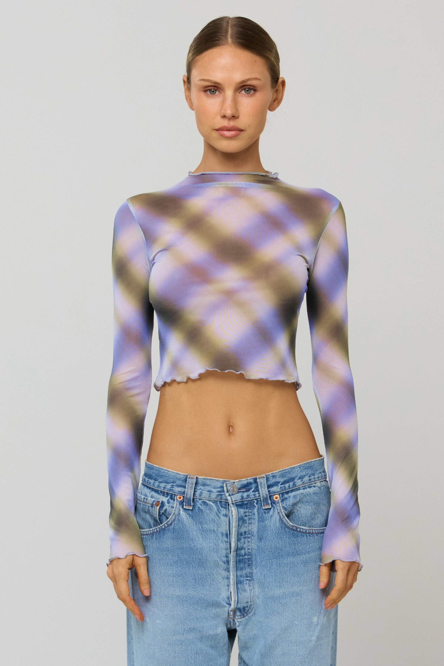 This is an image of Ida Top in Blur - RESA featuring a model wearing the dress