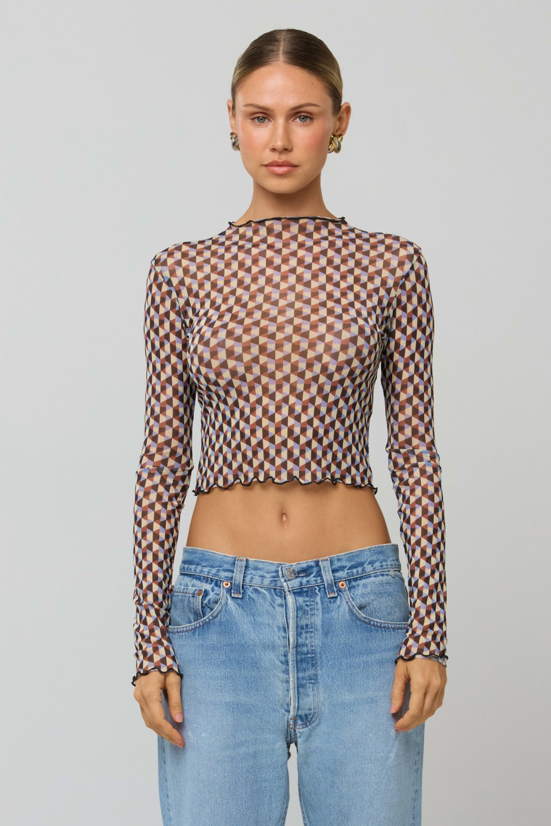 This is an image of Ida Top in Mosaic - RESA featuring a model wearing the dress