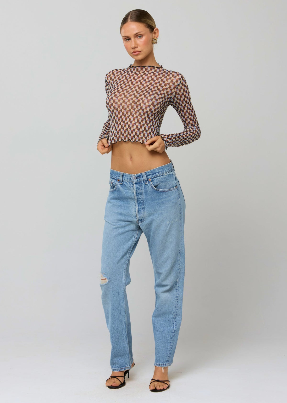 This is an image of Ida Top in Mosaic - RESA featuring a model wearing the dress