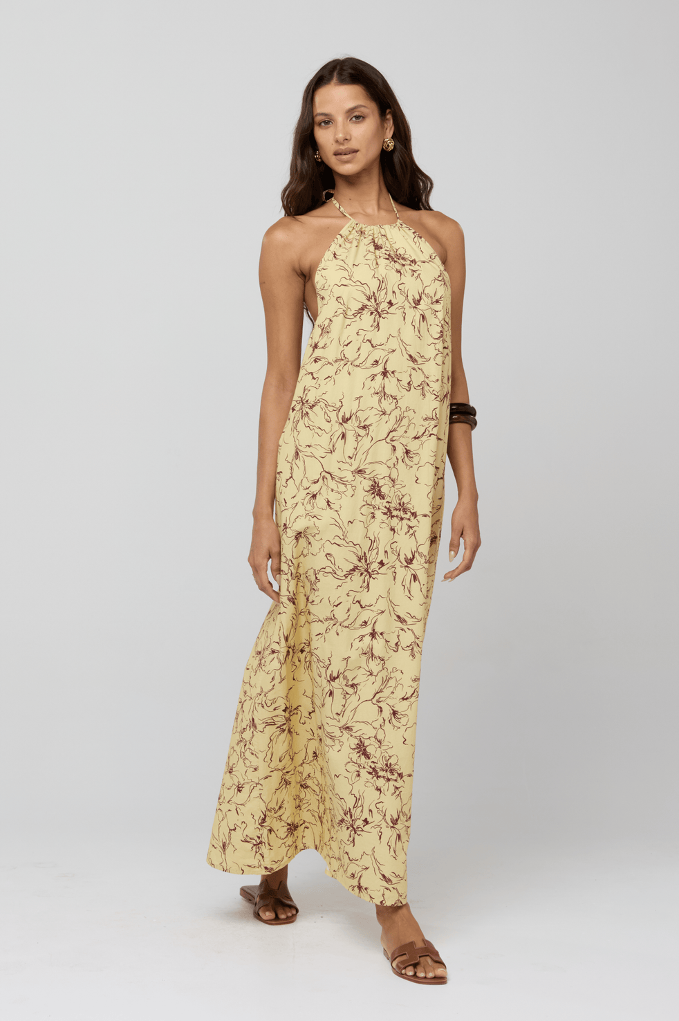 Iris Halter Dress in Butterscotch Medium / Butterscotch