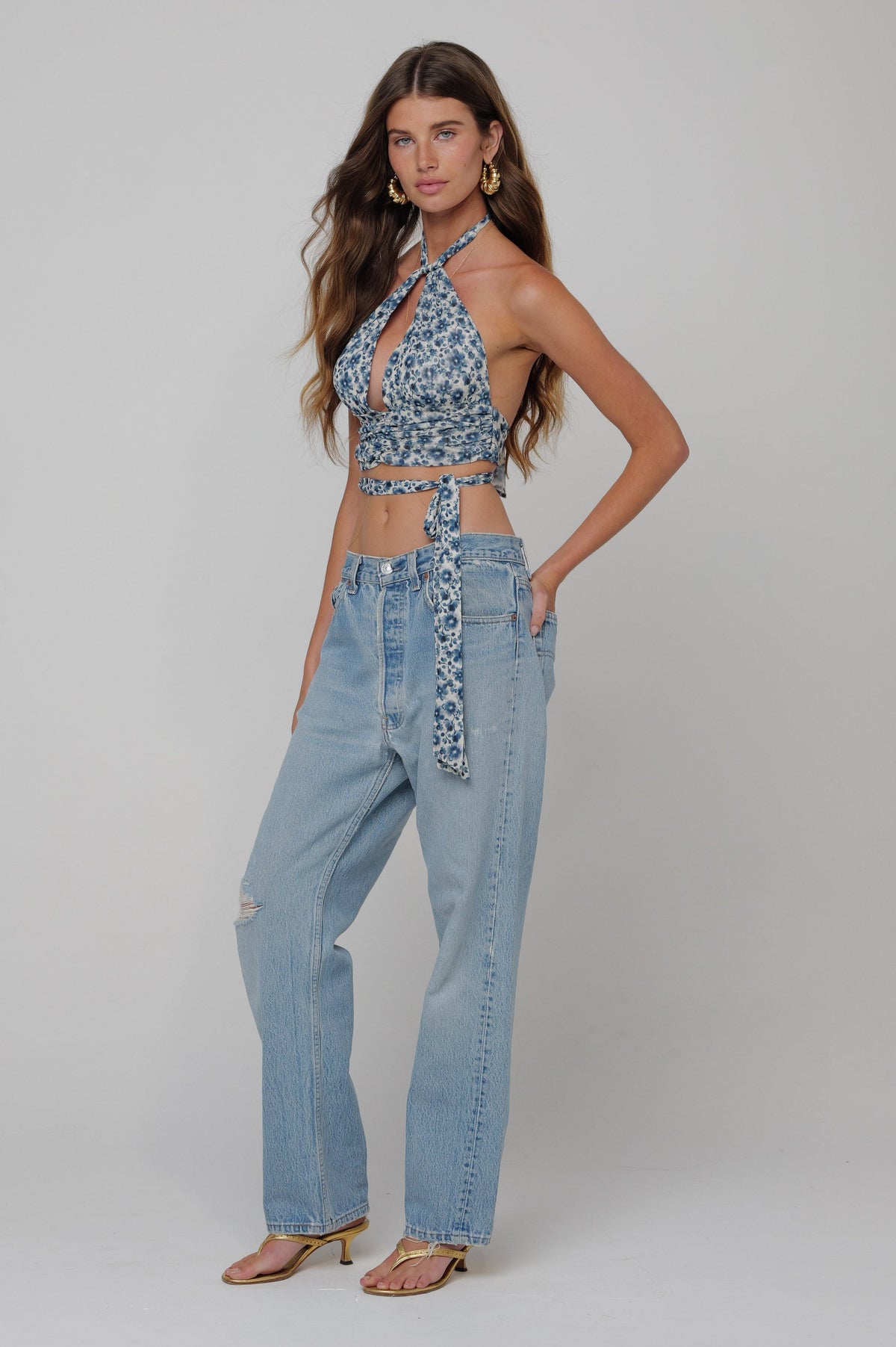 This is an image of Jane Top in Wrangler - RESA featuring a model wearing the dress