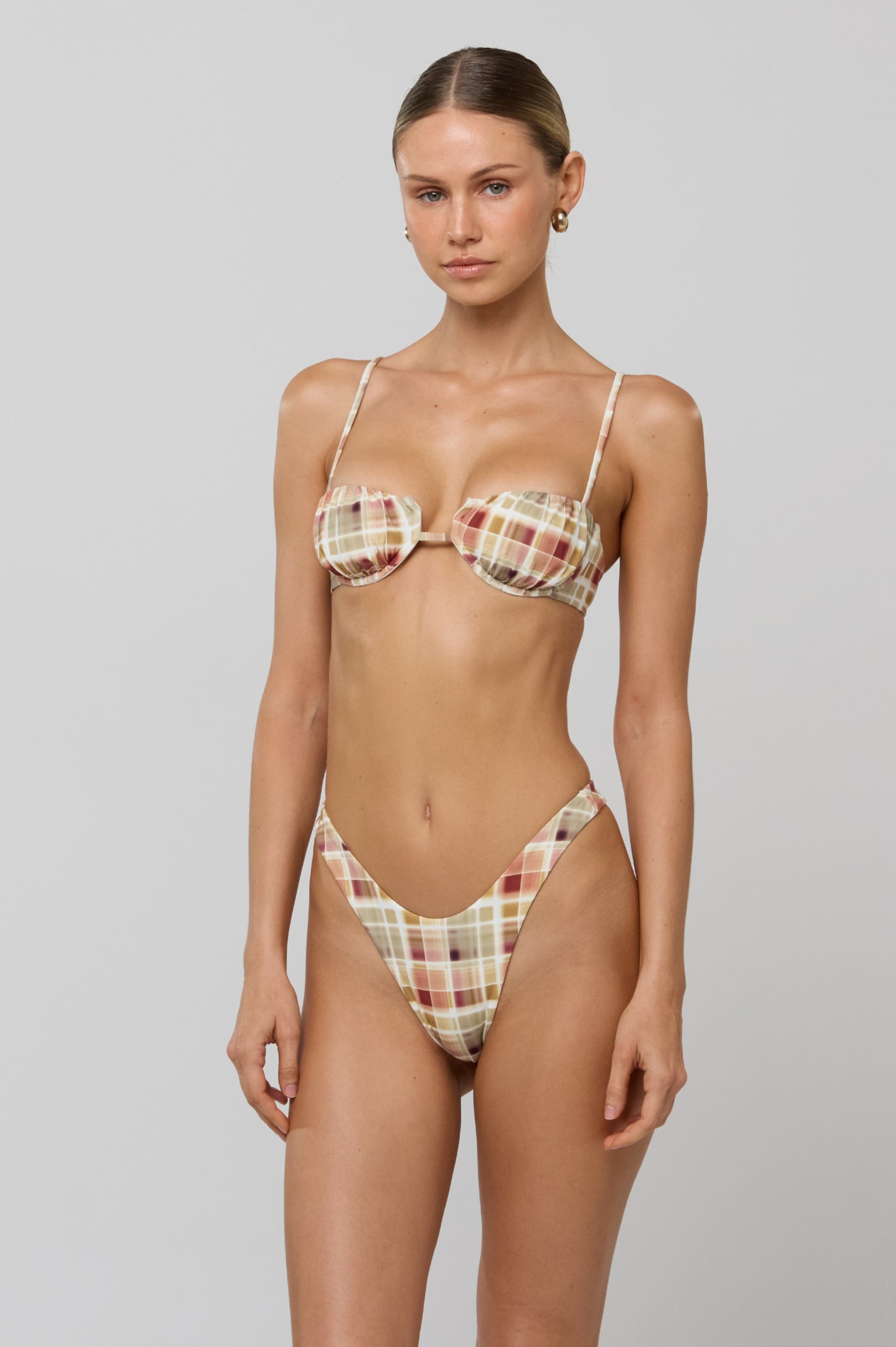 This is an image of Joey Bikini Bottom in Drift - RESA featuring a model wearing the dress