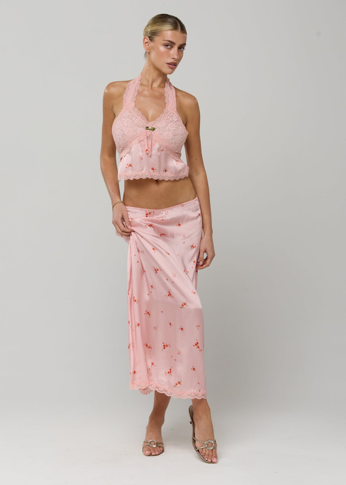 This is an image of Kaia Top in Sweet Pea - RESA featuring a model wearing the dress