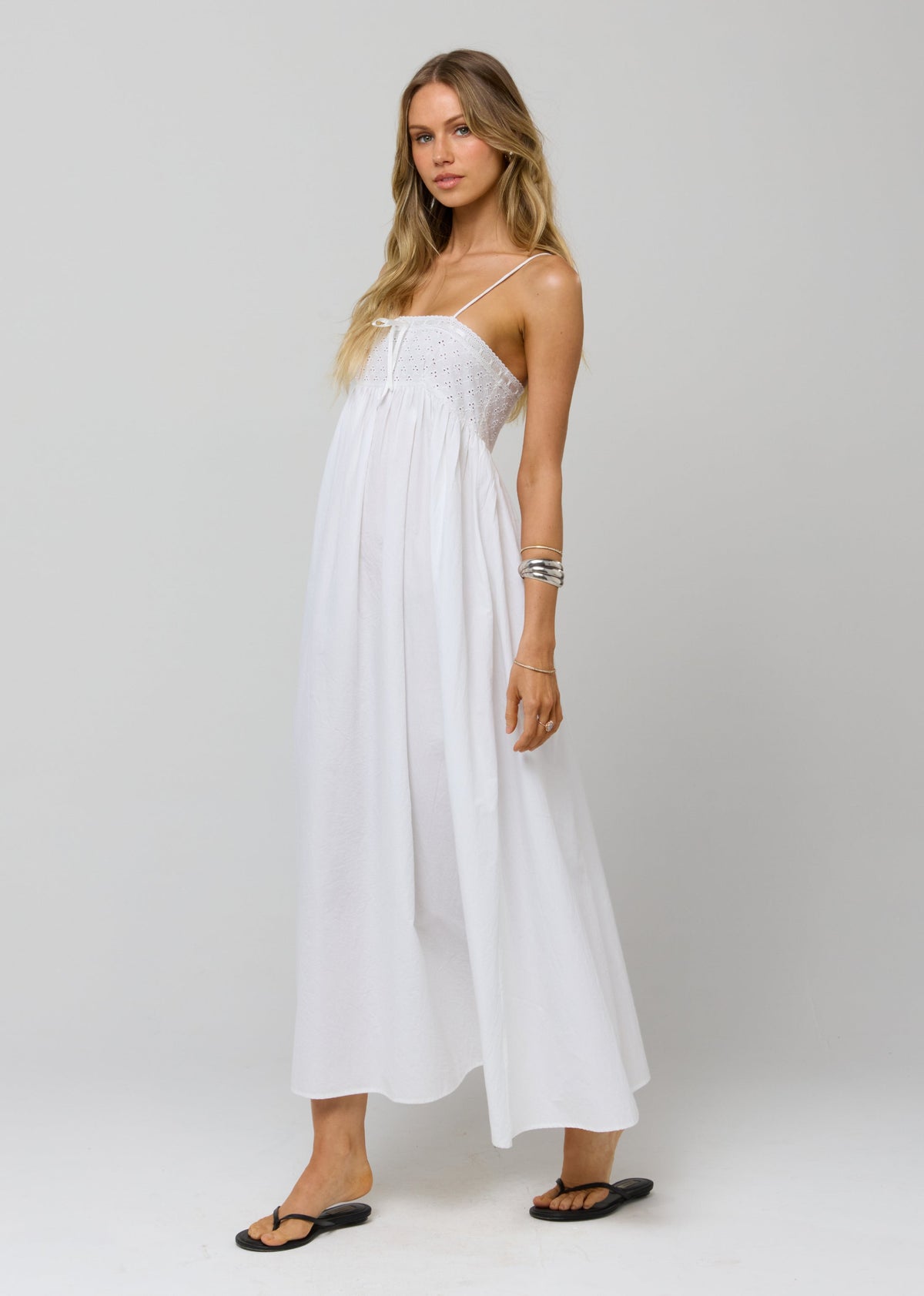Kira Dress in White Eyelet – RESA Kira Dress in White Eyelet – RESA