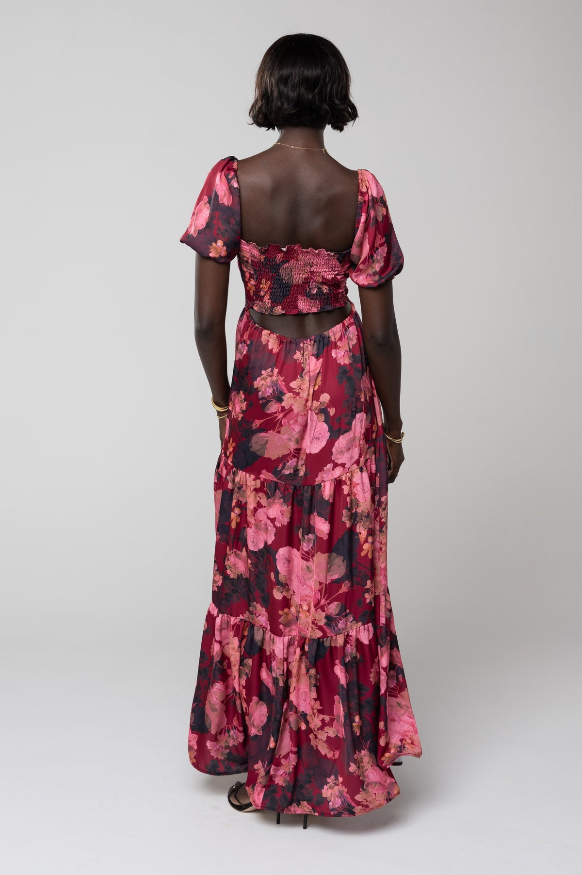 This is an image of Kit Dress in Aurora - RESA featuring a model wearing the dress