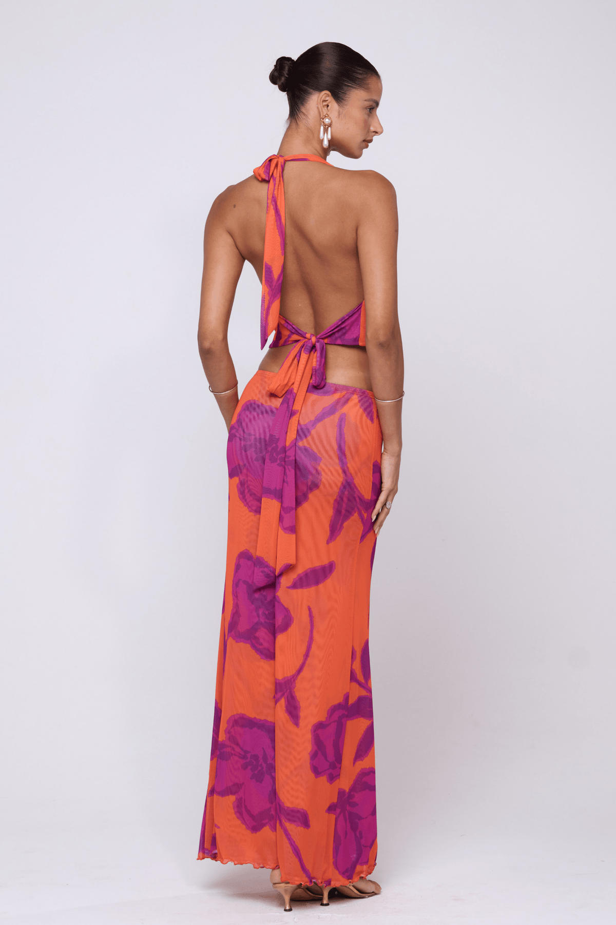 This is an image of Lea Top in Mandarin - RESA featuring a model wearing the dress