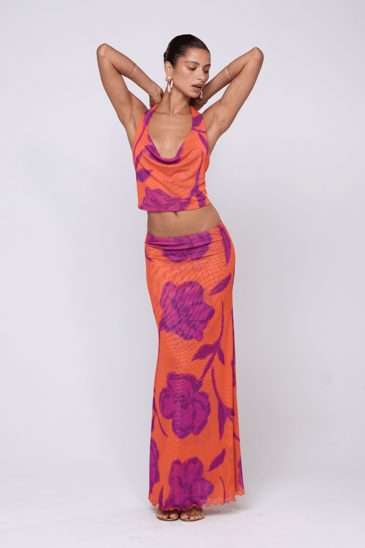 This is an image of Lea Top in Mandarin - RESA featuring a model wearing the dress