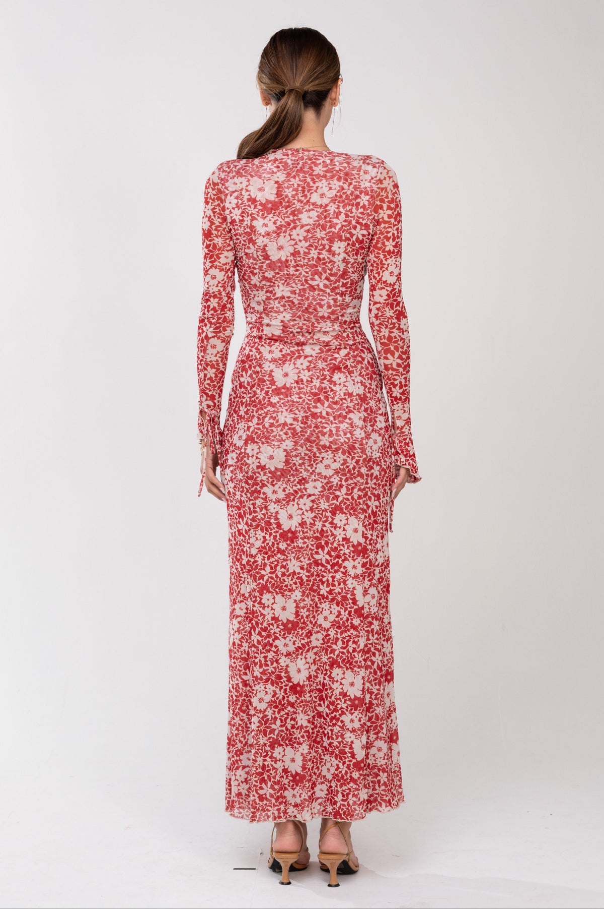 This is an image of LENNON IN MAGNOLIA - SAMPLE SALE - RESA featuring a model wearing the dress