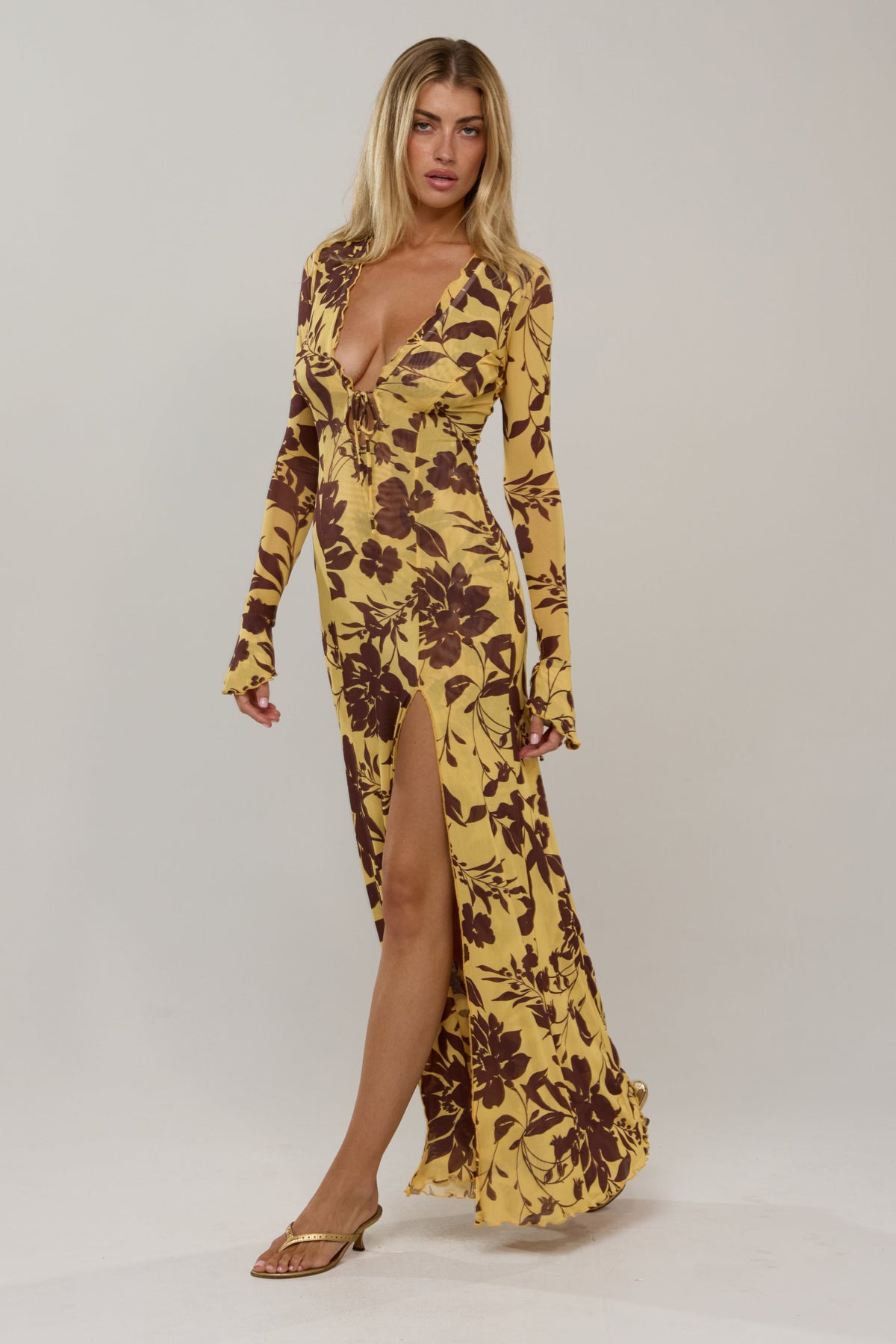 This is an image of Lennon in Mesa - RESA featuring a model wearing the dress
