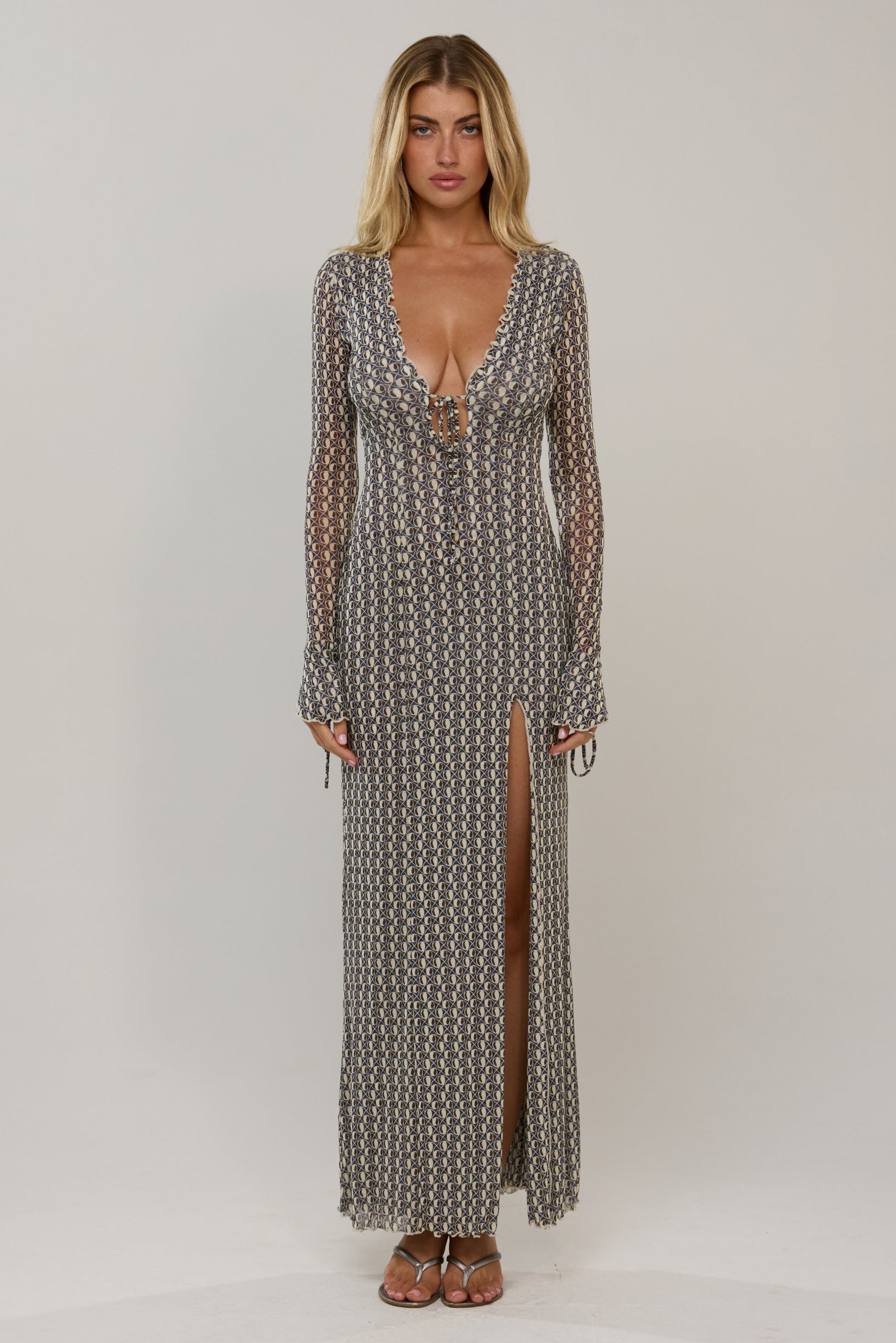 This is an image of Lennon in Prism - RESA featuring a model wearing the dress