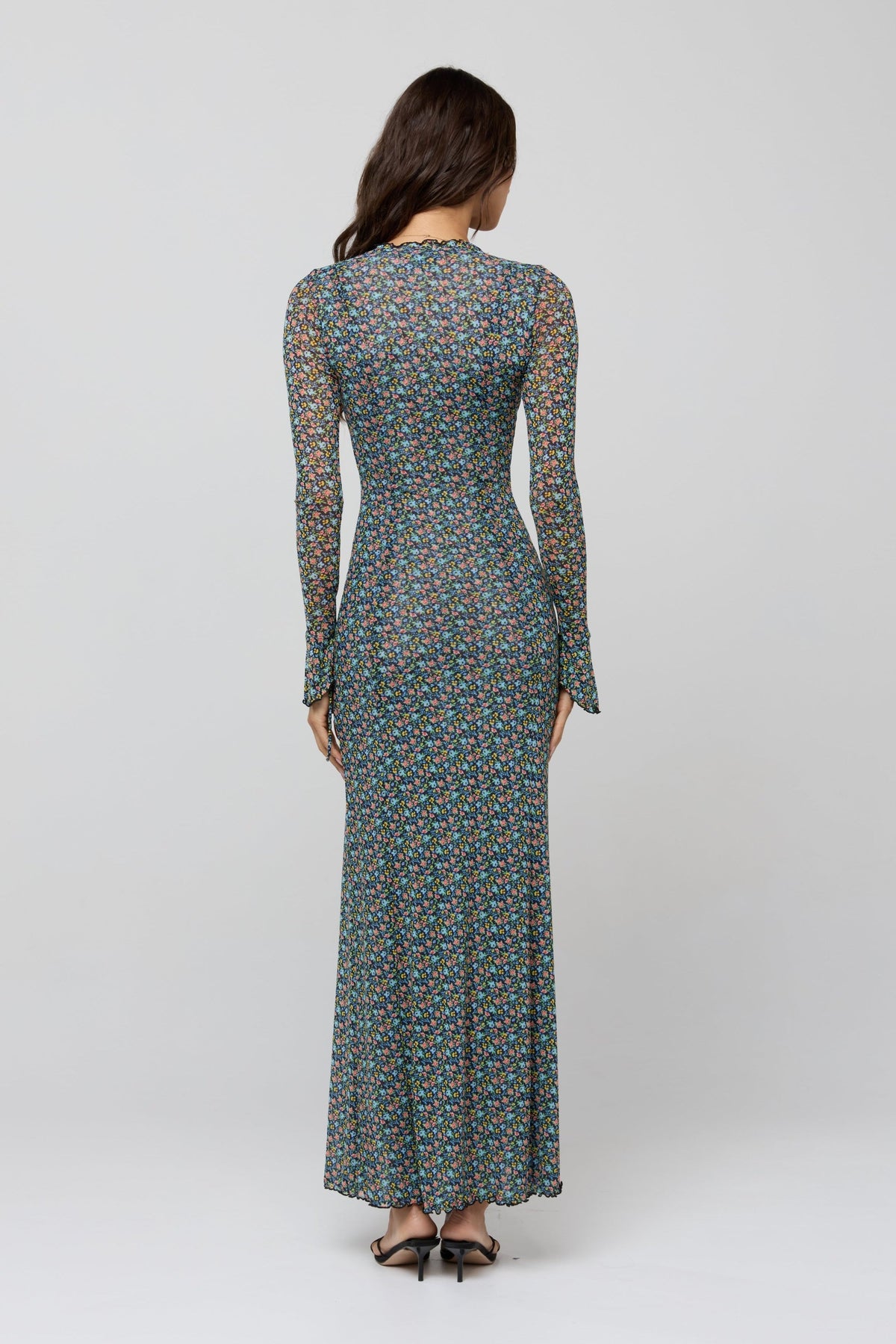 This is an image of Lennon Maxi in Paros - RESA featuring a model wearing the dress