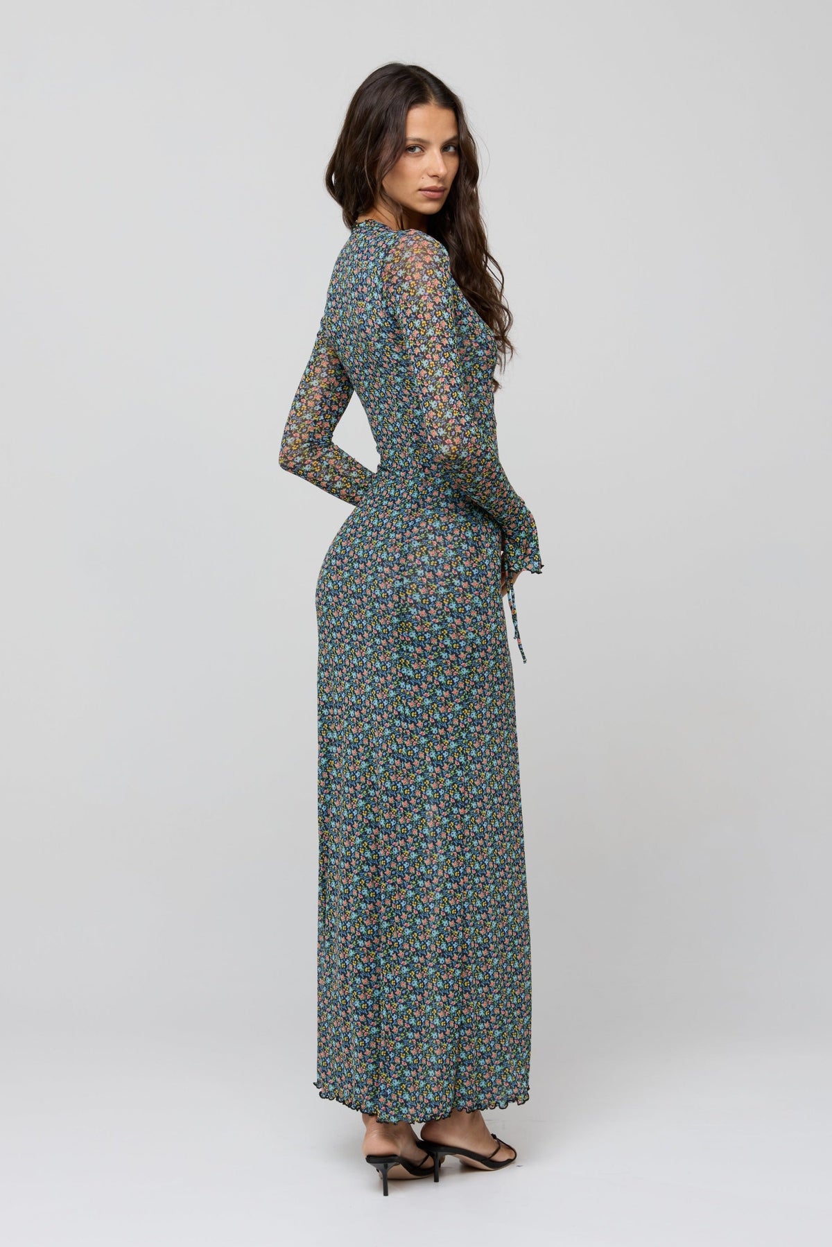 This is an image of Lennon Maxi in Paros - RESA featuring a model wearing the dress