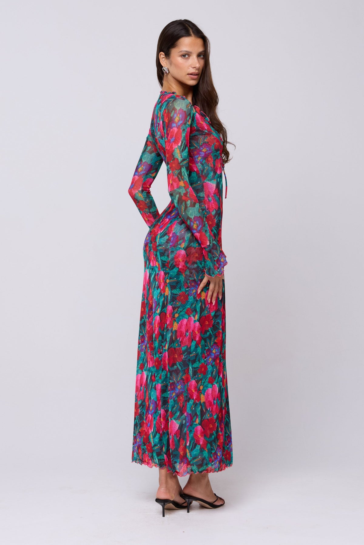 This is an image of Lennon Maxi in Resort - RESA featuring a model wearing the dress
