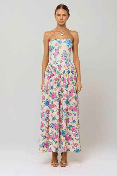 strapless open back dress Iris Gown XL / Rubious main image 0
