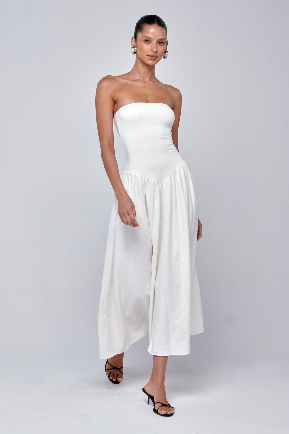 Mackenzie Dress in White Linen RESA Mackenzie Dress in White Linen RESA