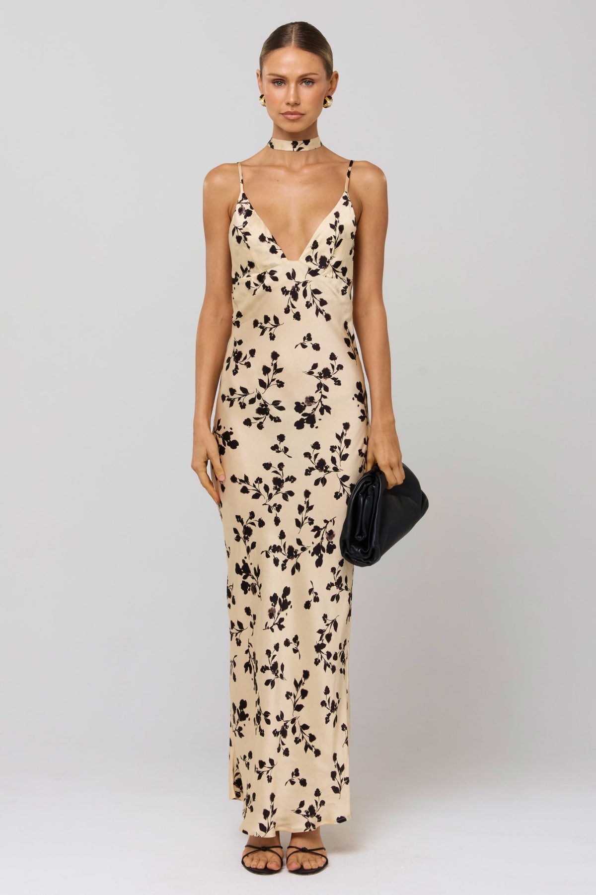 black dahlia dress Madeline in – RESA Elegant Floral Jacquard A-Line Bridal invitation launch 1920s inspired dream dress Color:Other color