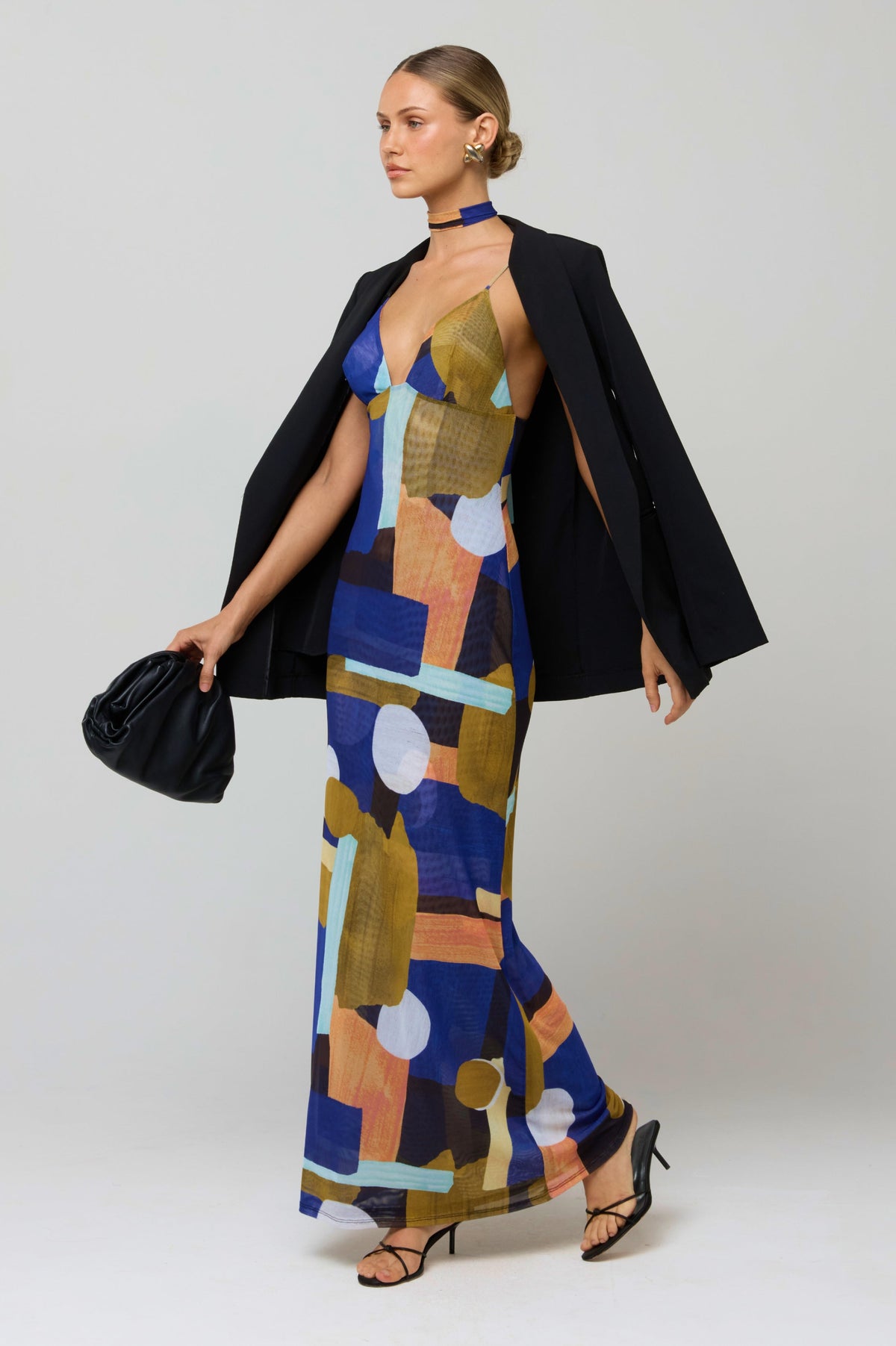 This is an image of Madeline Dress in Deco - RESA featuring a model wearing the dress