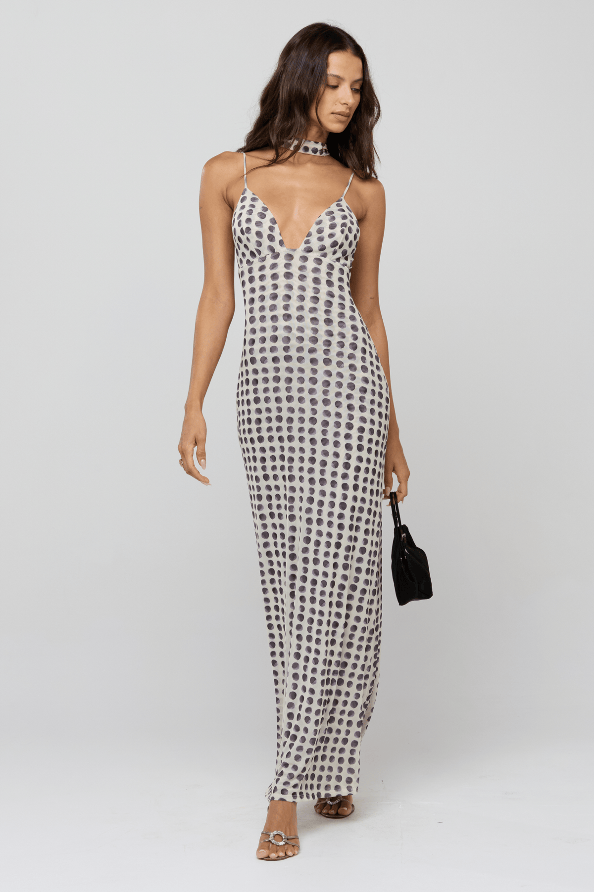 This is an image of Madeline Dress in Eclipse - RESA featuring a model wearing the dress