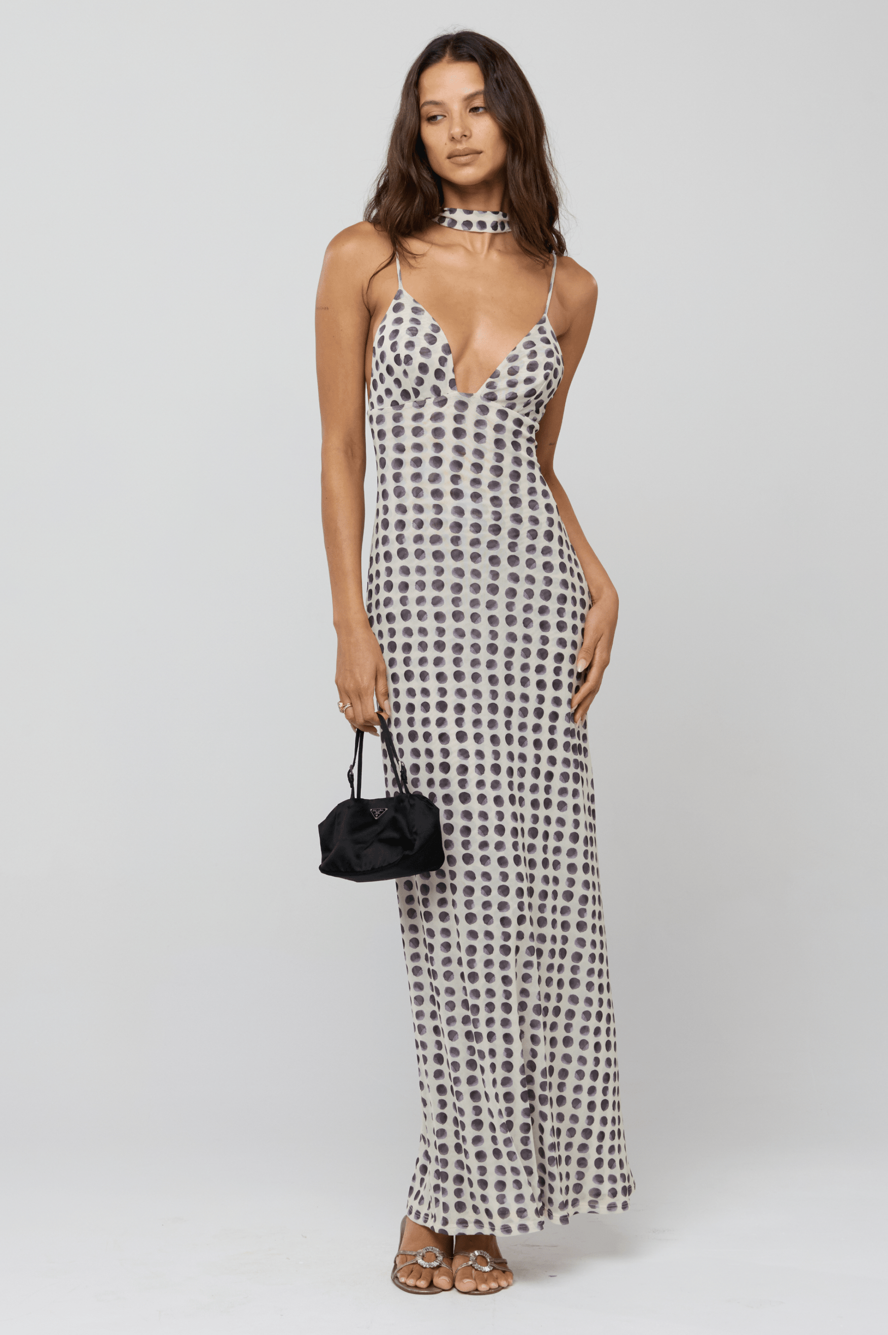 This is an image of Madeline Dress in Eclipse - RESA featuring a model wearing the dress