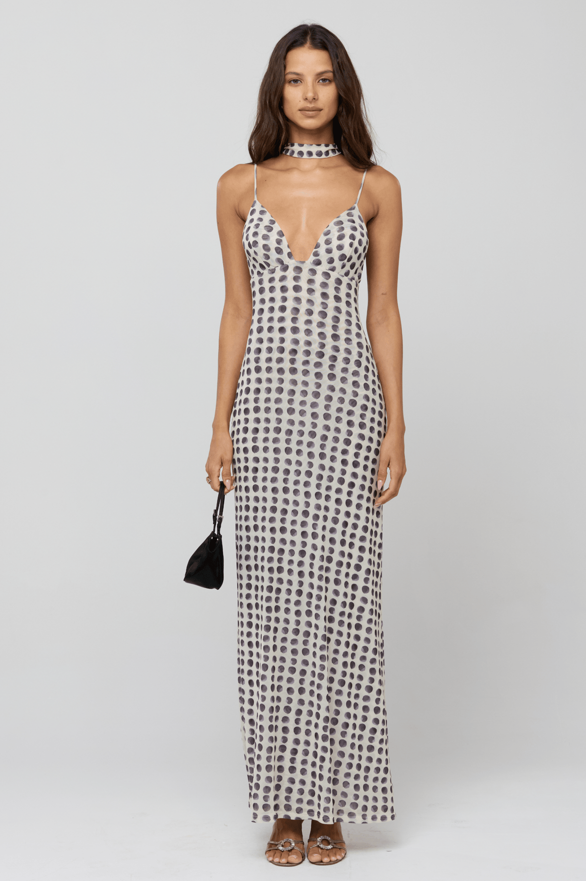 This is an image of Madeline Dress in Eclipse - RESA featuring a model wearing the dress