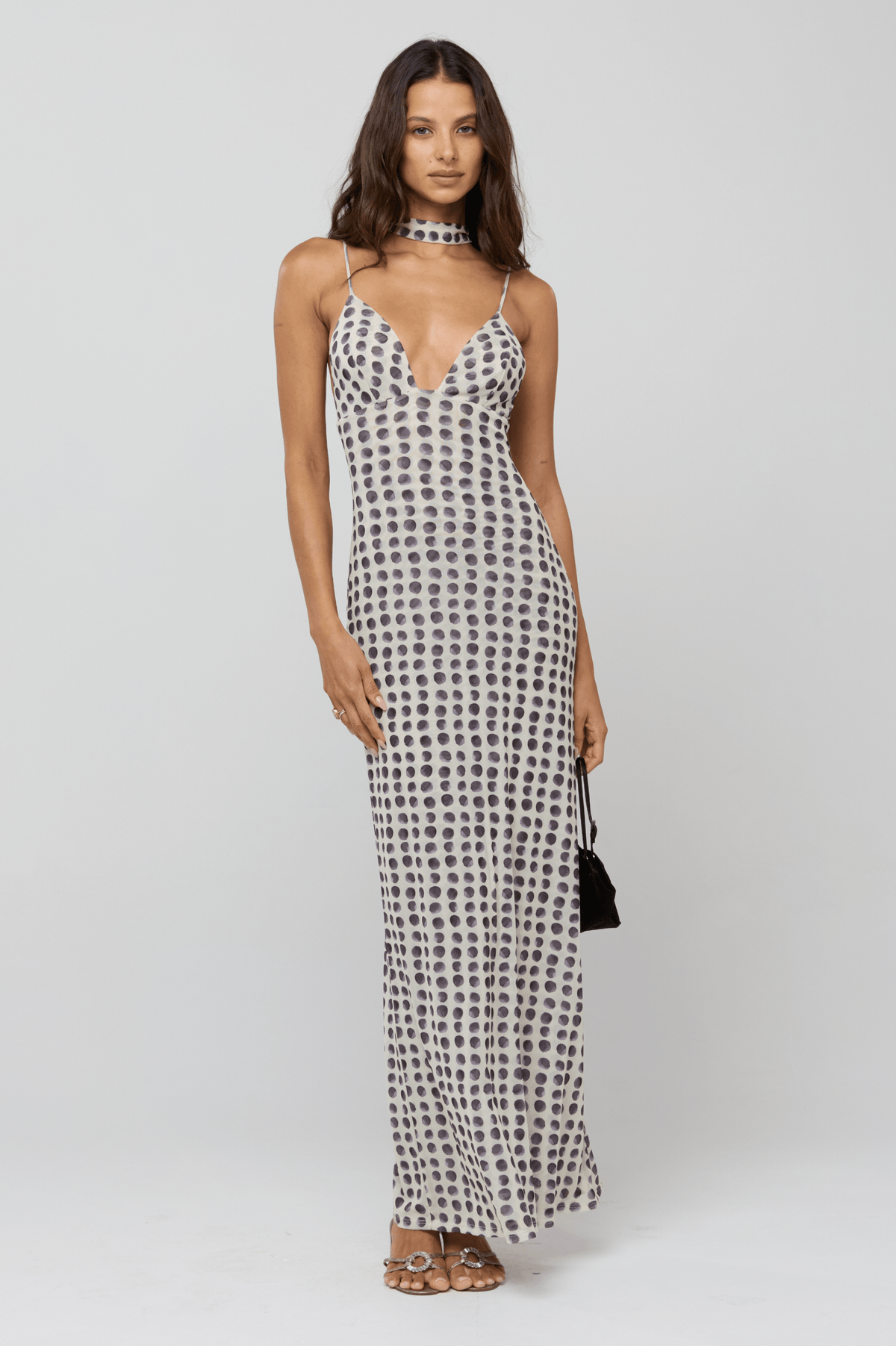 This is an image of Madeline Dress in Eclipse - RESA featuring a model wearing the dress
