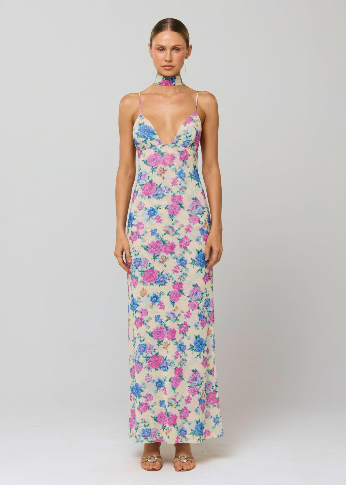 This is an image of Madeline Dress in Rosewood - RESA featuring a model wearing the dress