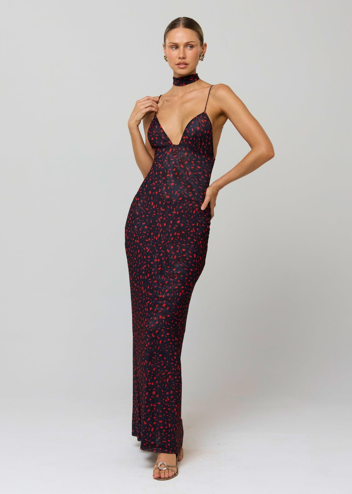 This is an image of Madeline Dress in Rouge - RESA featuring a model wearing the dress