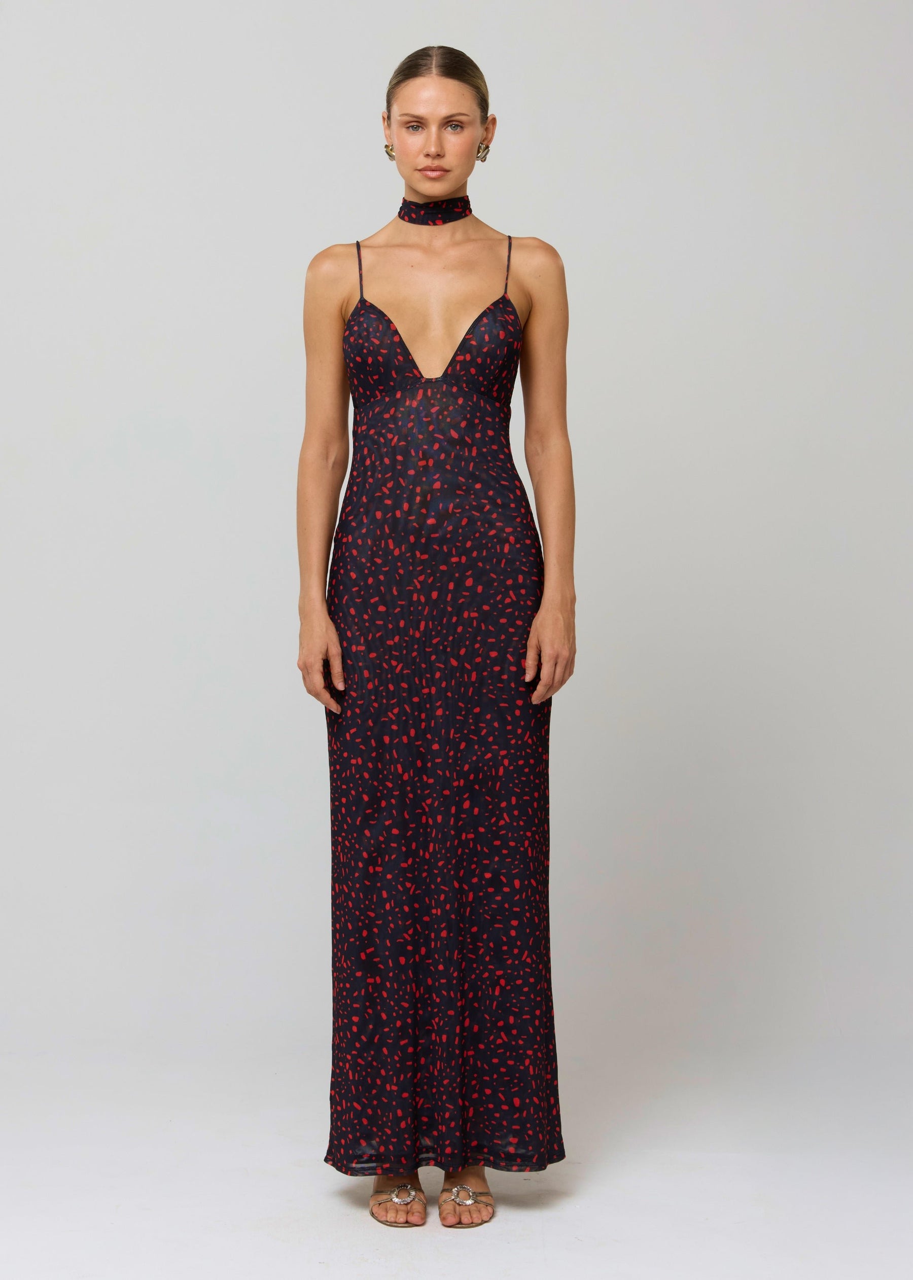 This is an image of Madeline Dress in Rouge - RESA featuring a model wearing the dress