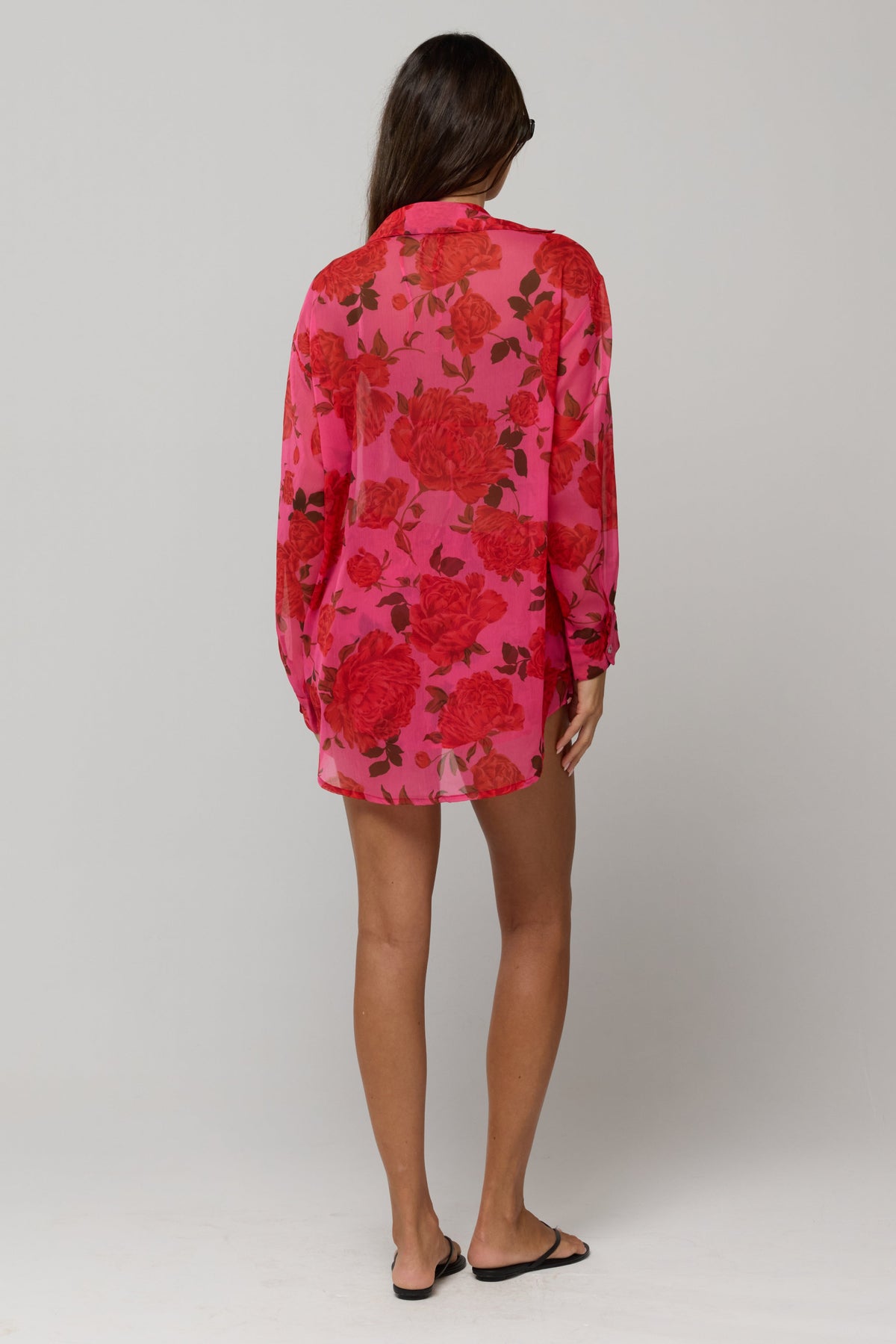 This is an image of Maggie set in Rosebud - RESA featuring a model wearing the dress