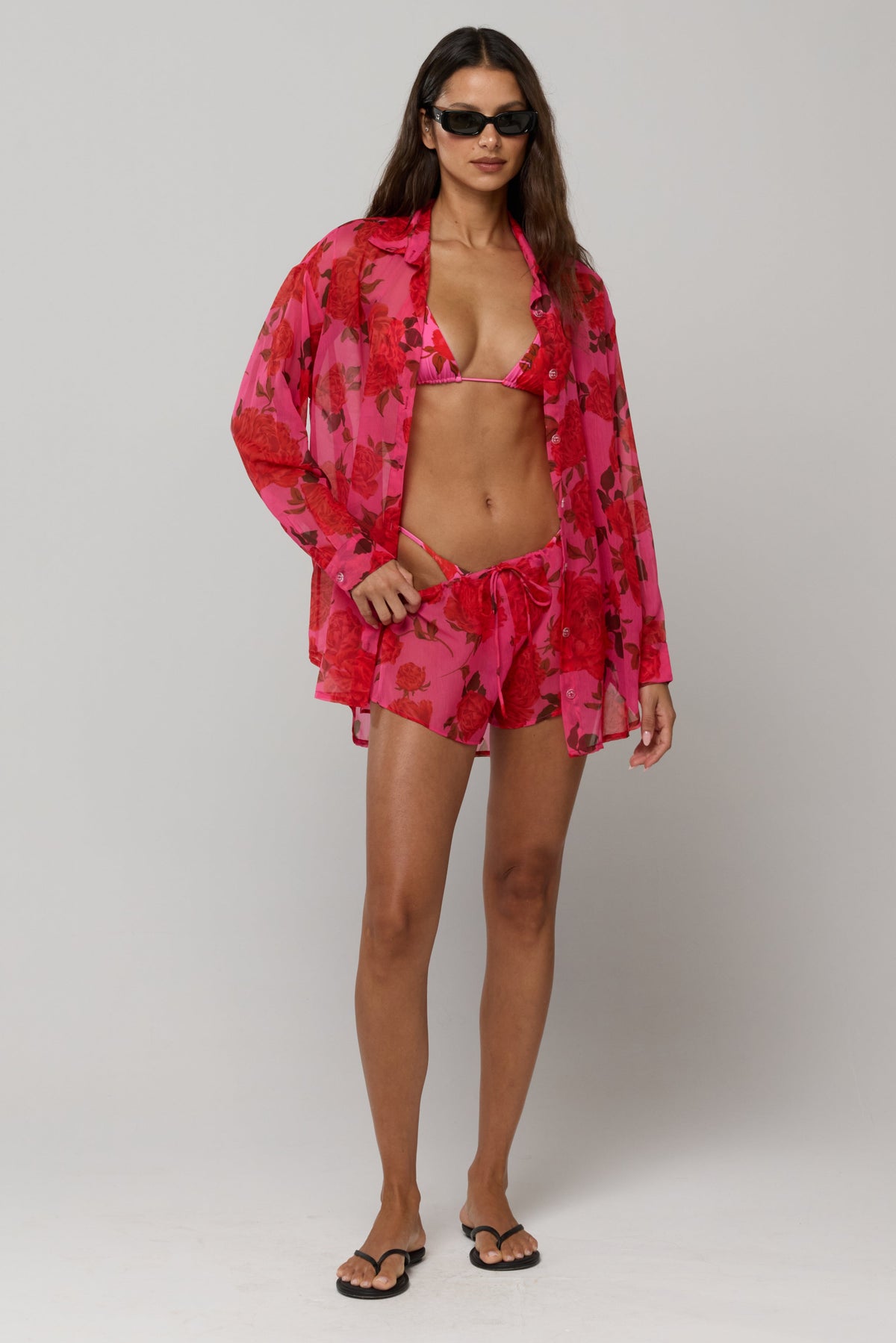 This is an image of Maggie set in Rosebud - RESA featuring a model wearing the dress