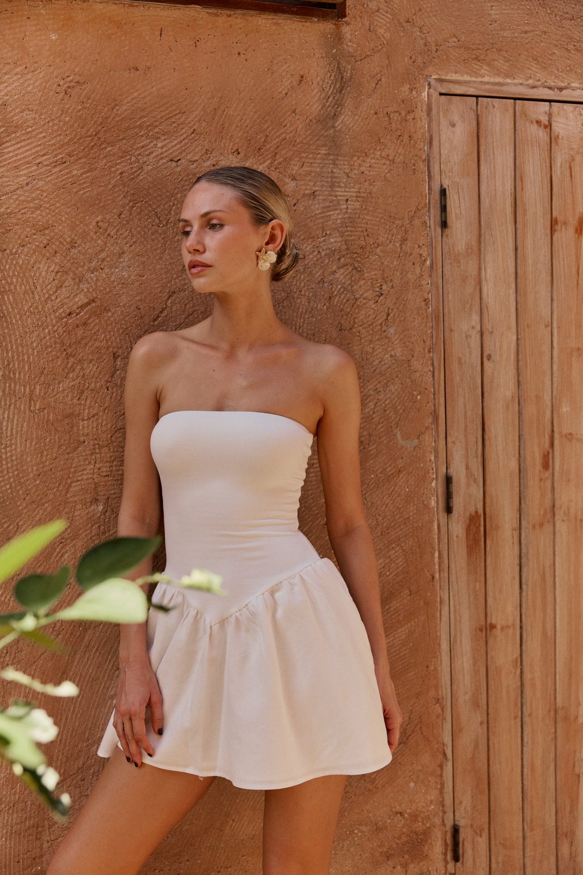 Makie Dress White Linen RESA Makie Dress White Linen RESA