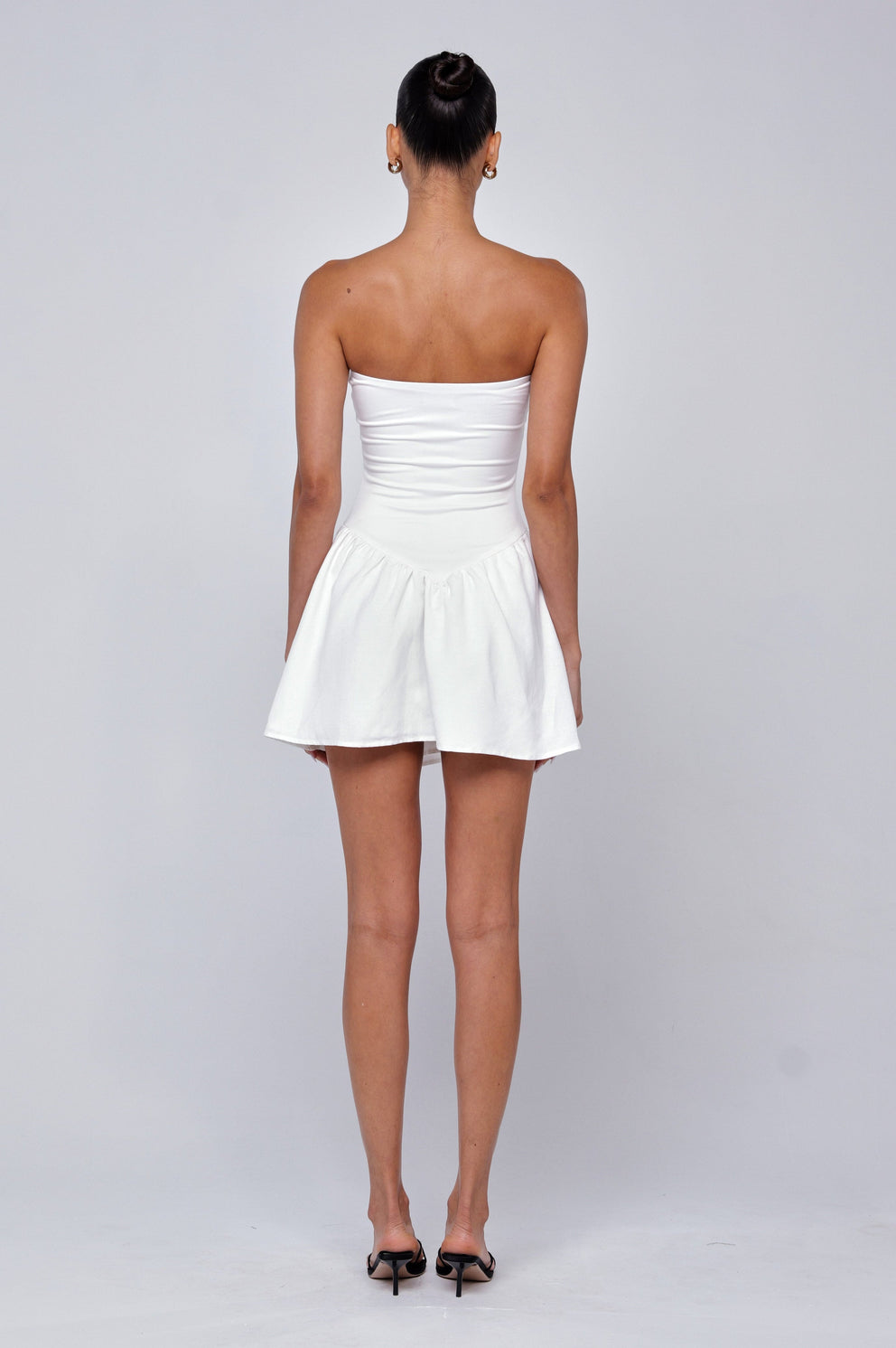 mini linen dress white Makie Dress White Linen XS / White Linen