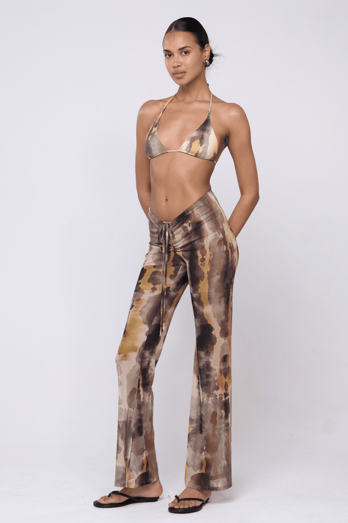 This is an image of Mallory Pant in Dusk - RESA featuring a model wearing the dress
