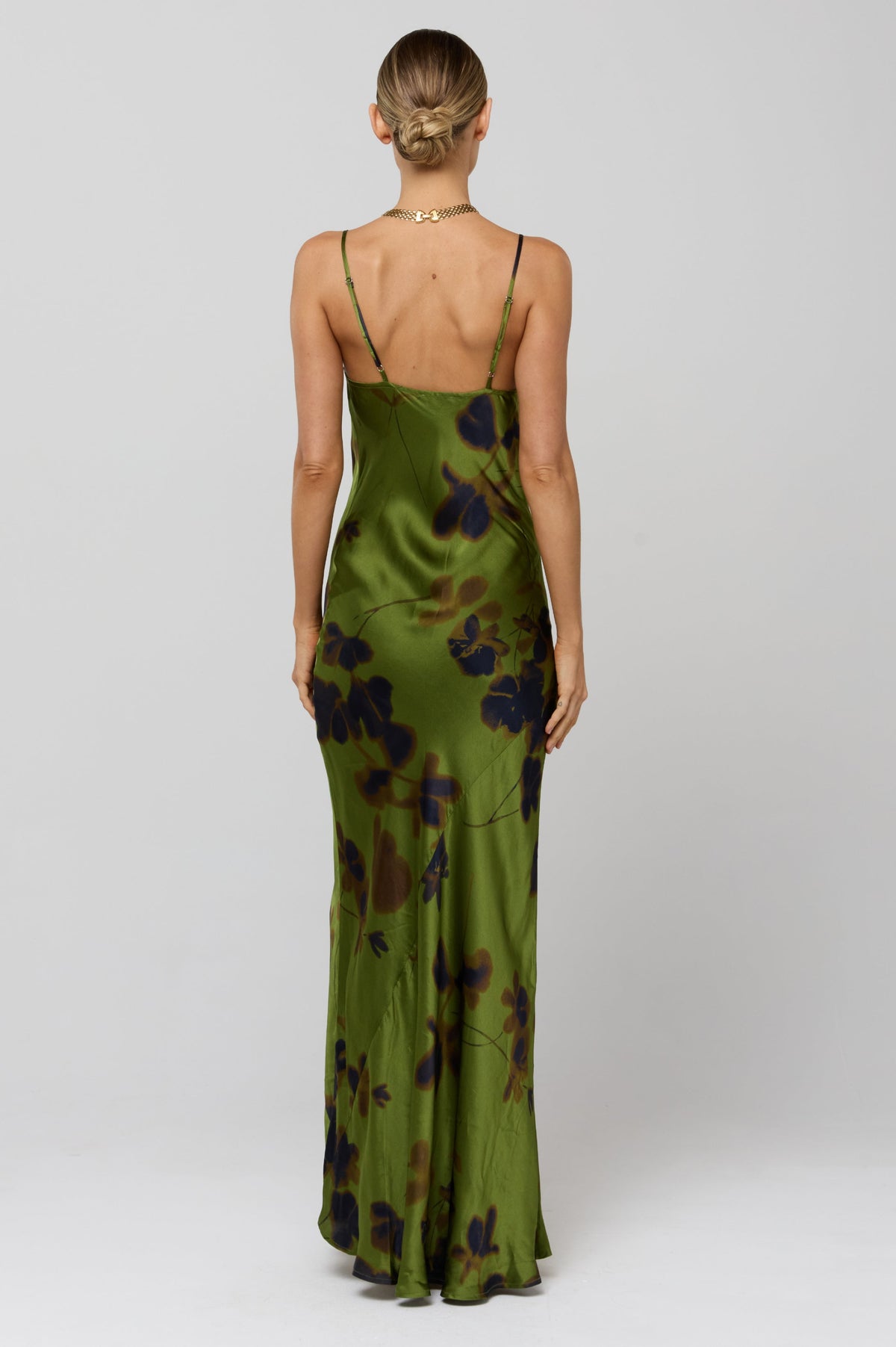 This is an image of Margot Dress in Evergreen - RESA featuring a model wearing the dress