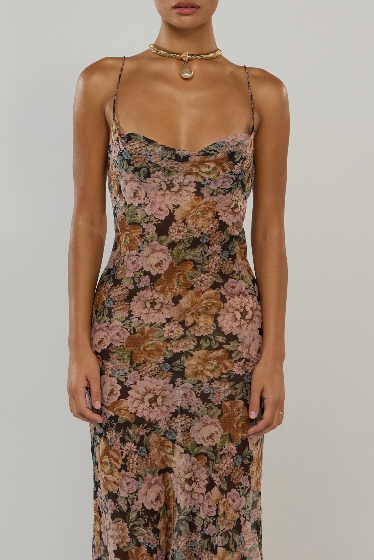 This is an image of Margot in Antique - RESA featuring a model wearing the dress