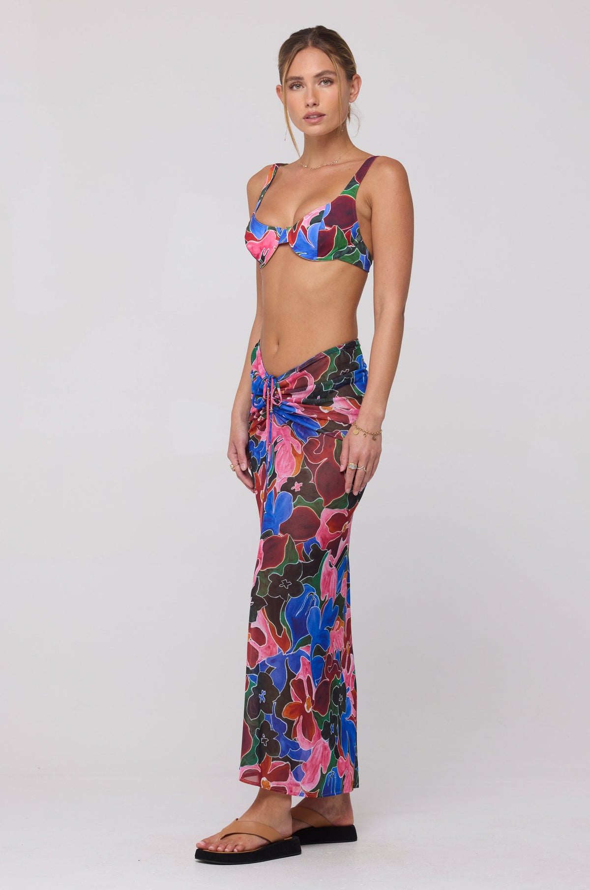 This is an image of Matty Bikini Top in Ares - RESA featuring a model wearing the dress