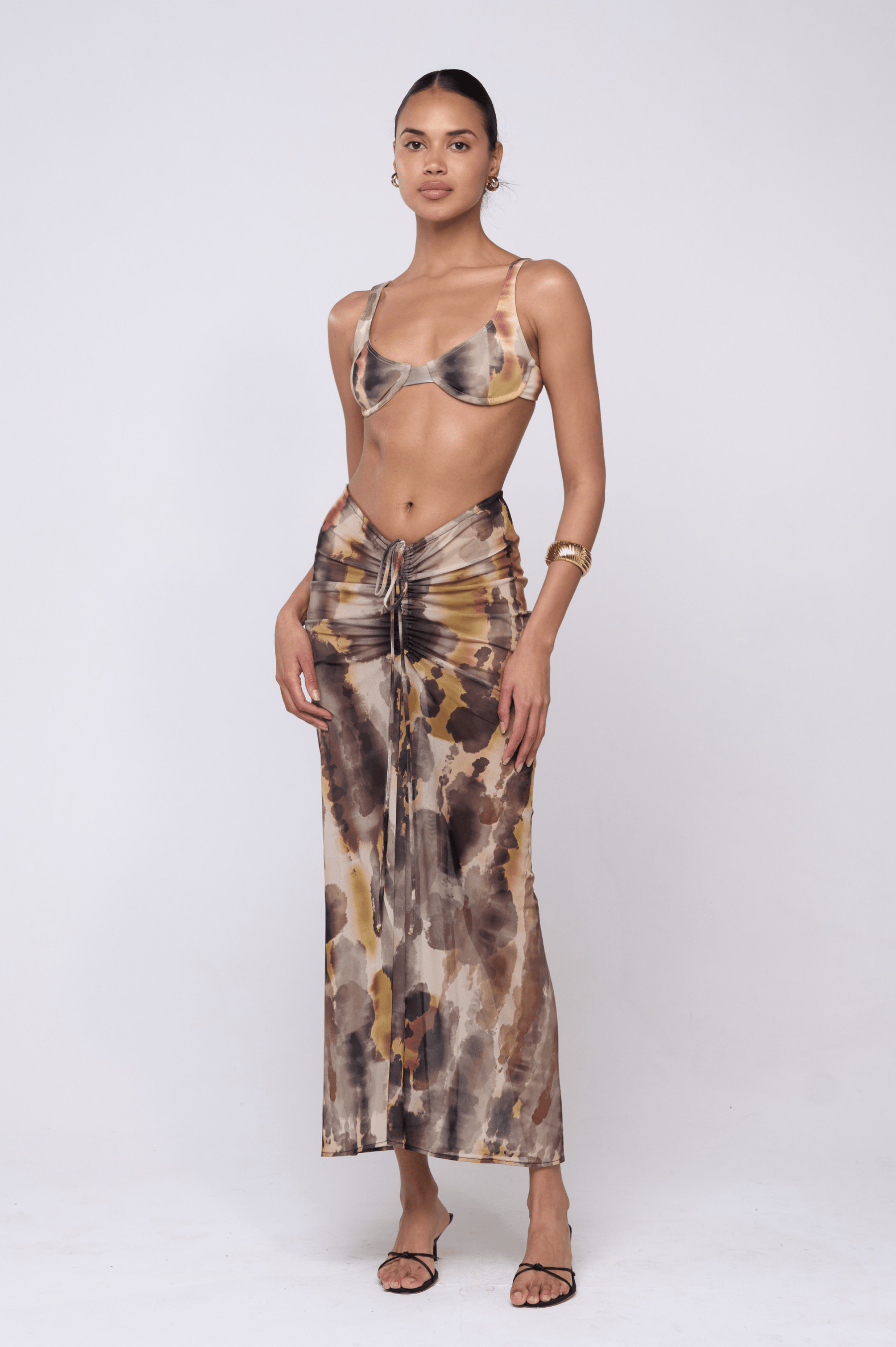 This is an image of Matty Bikini Top in Dusk - RESA featuring a model wearing the dress