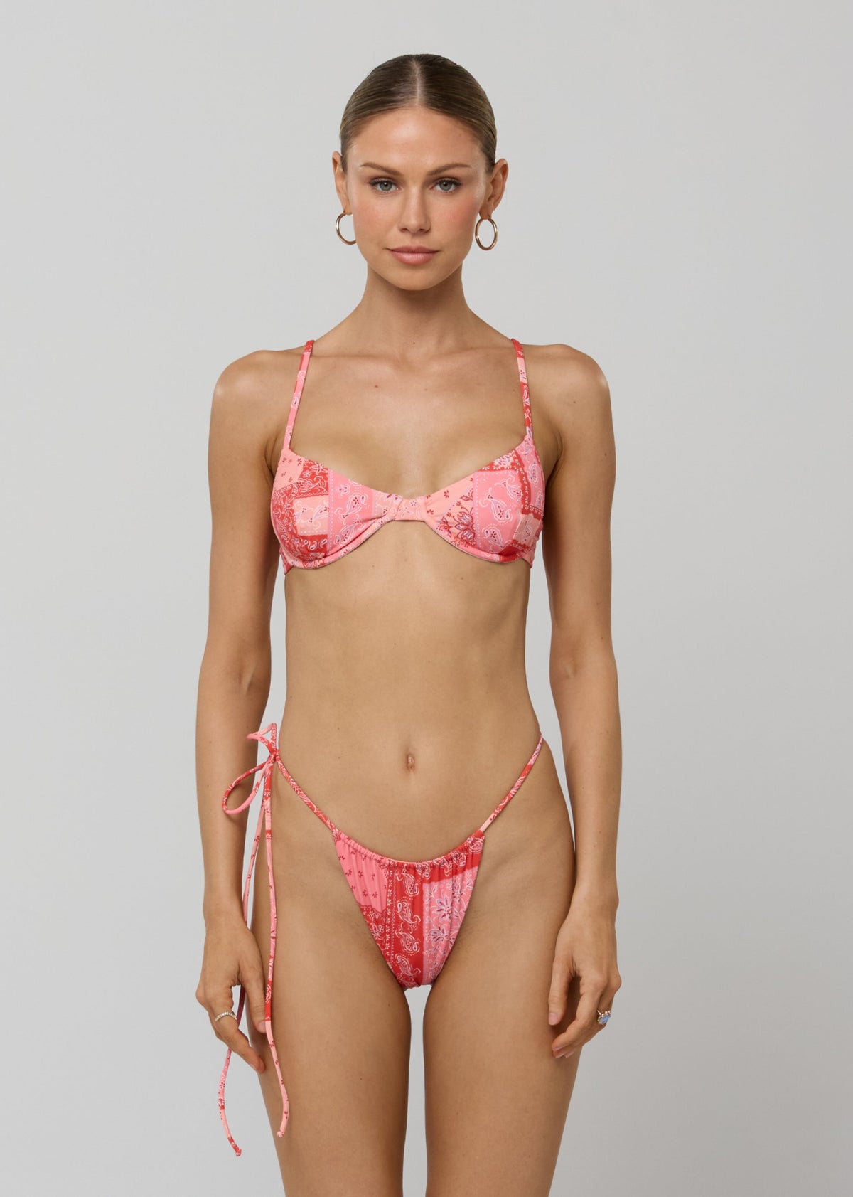 This is an image of Matty Bikini Top in Patsy - RESA featuring a model wearing the dress