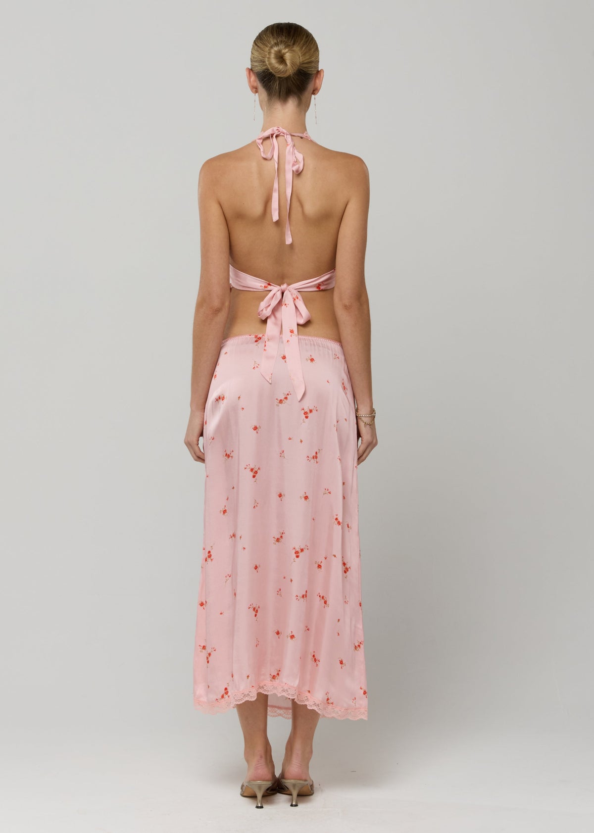 This is an image of Maxwell Skirt in Sweet Pea - RESA featuring a model wearing the dress