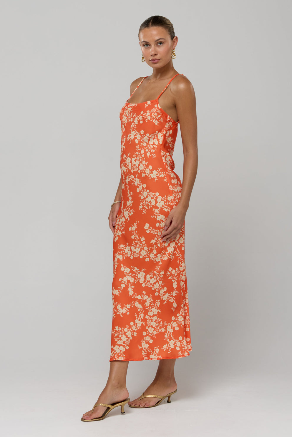 orange blossom dress MATILDA XS Featuring a relaxed Orange Blossom Floral Mini Dress