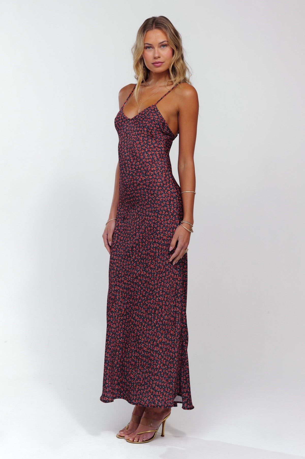 This is an image of Micah Dress in Besos - RESA featuring a model wearing the dress