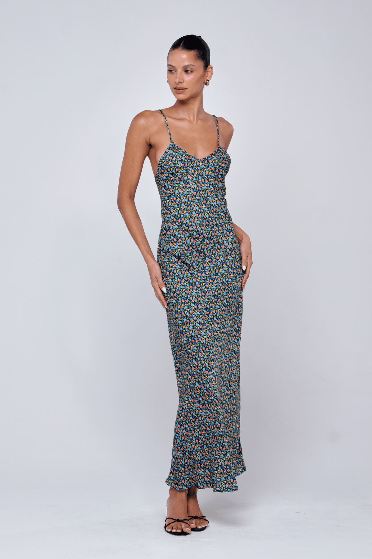 This is an image of Micah Dress in Paros - RESA featuring a model wearing the dress