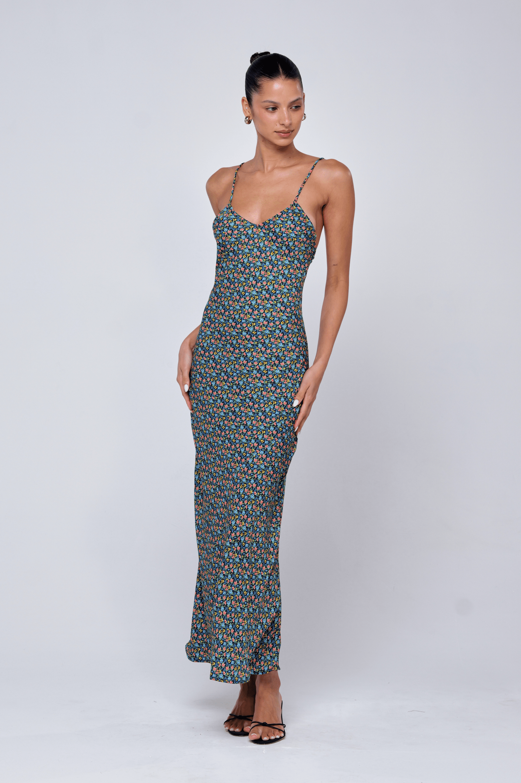 This is an image of Micah Dress in Paros - RESA featuring a model wearing the dress