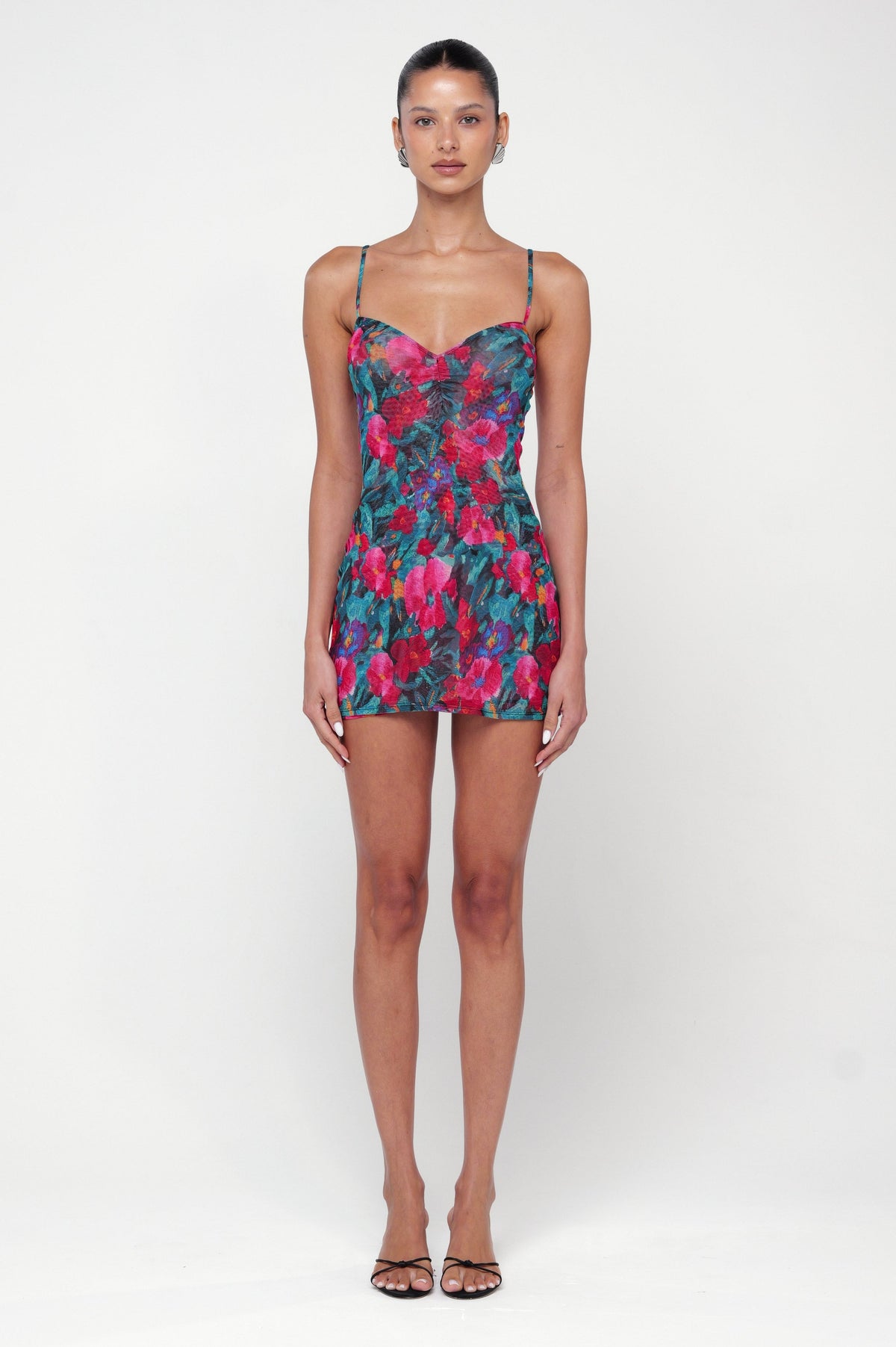 This is an image of Micro Mini Dress in Resort - RESA featuring a model wearing the dress
