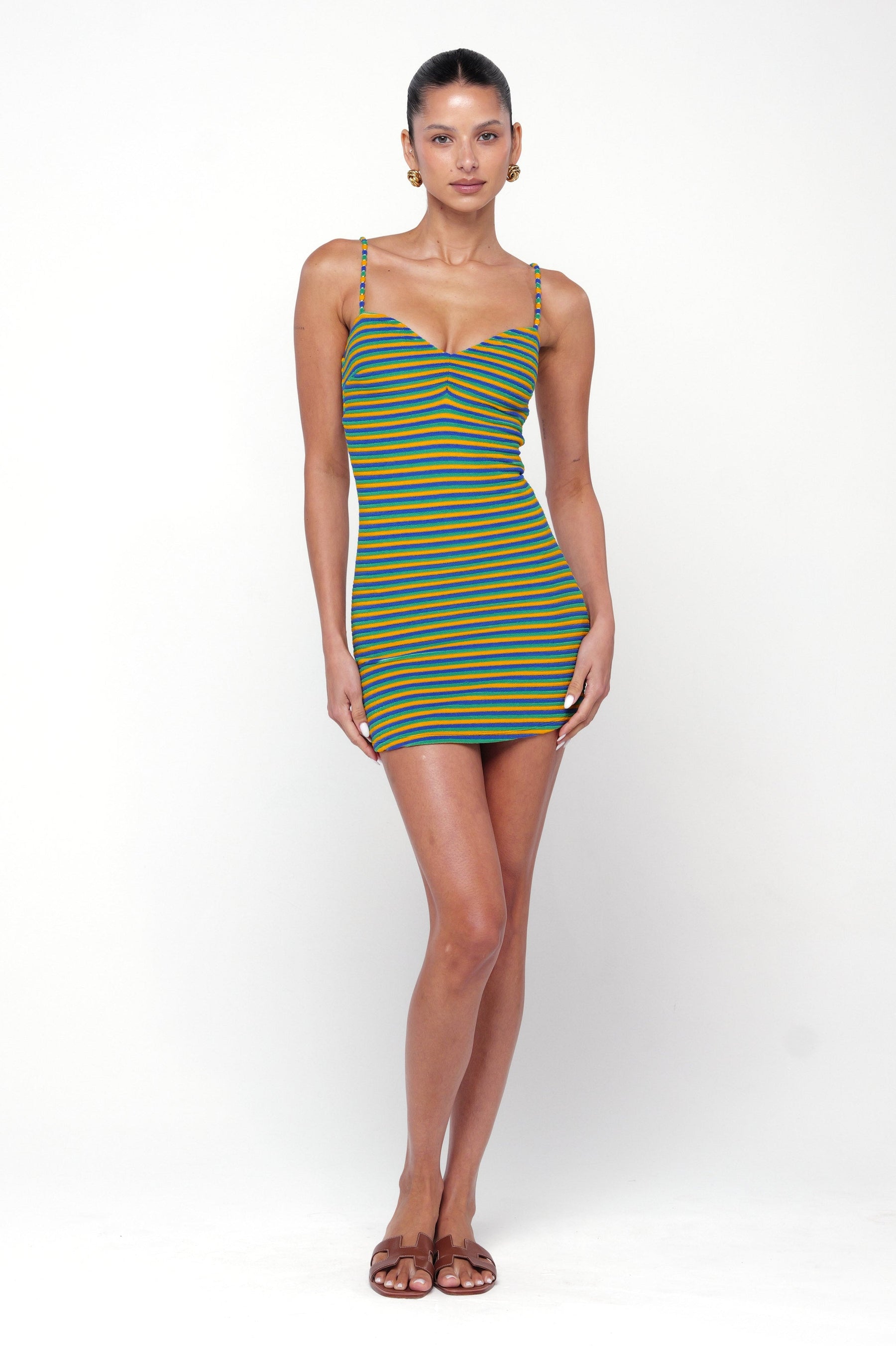 This is an image of Micro Mini Dress in Rio - RESA featuring a model wearing the dress