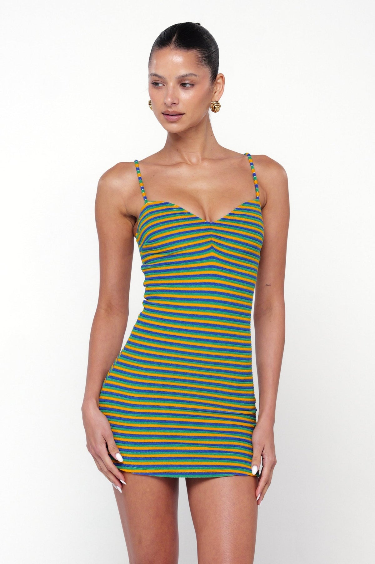 This is an image of Micro Mini Dress in Rio - RESA featuring a model wearing the dress