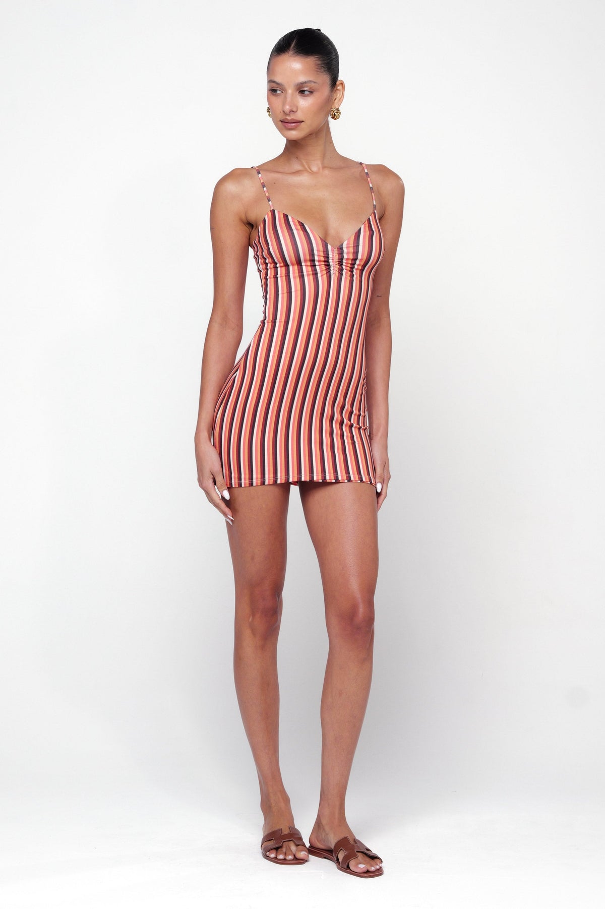 This is an image of Micro Mini Dress in Studio 54 - RESA featuring a model wearing the dress